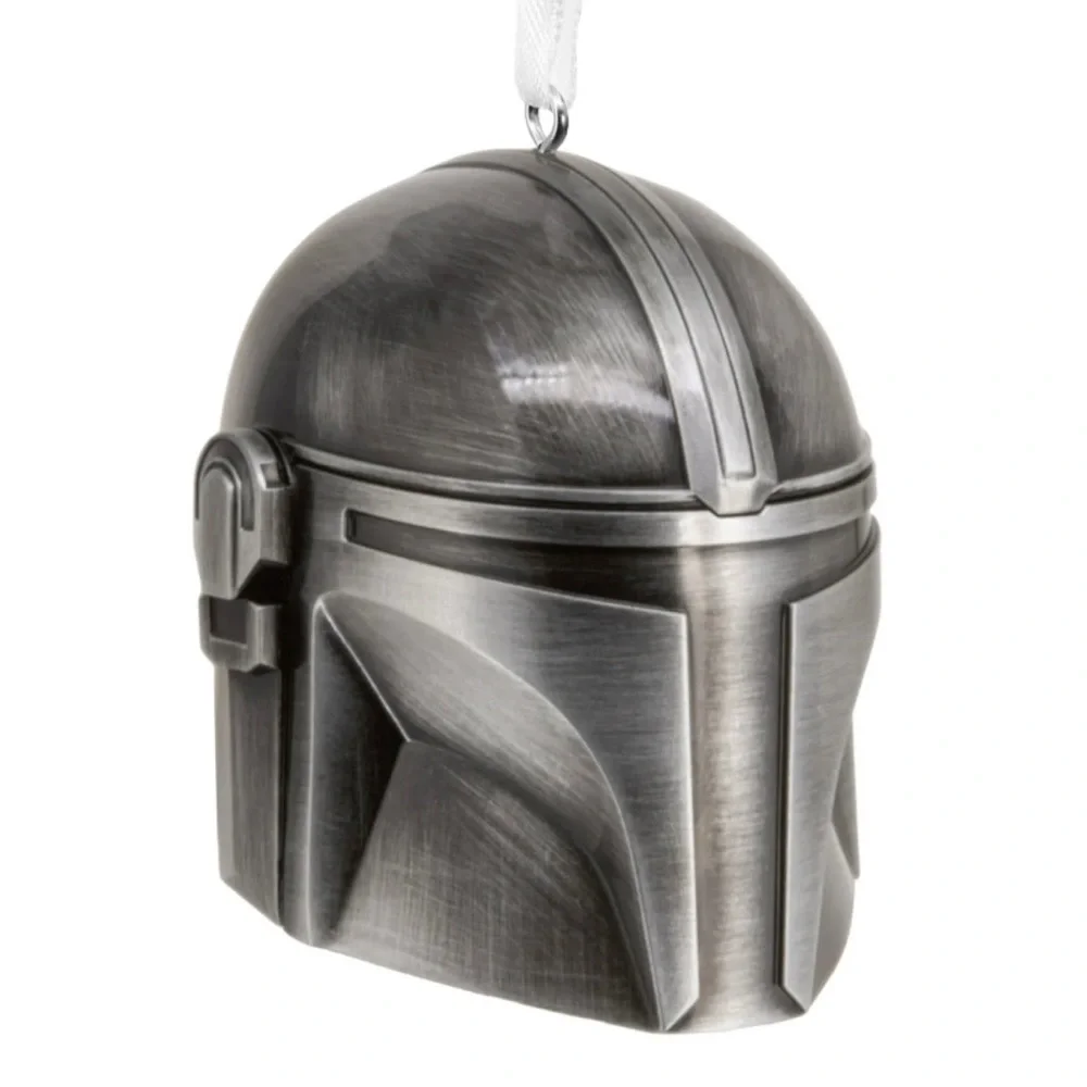 Hallmark Star Wars Premium Metal Mandalorian Helmet Christmas Ornament (NWT)